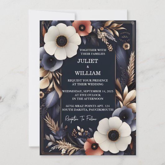 Hol dir preiswerte Hochzeit im Freien für stilvoll Einladung (Vorderseite)