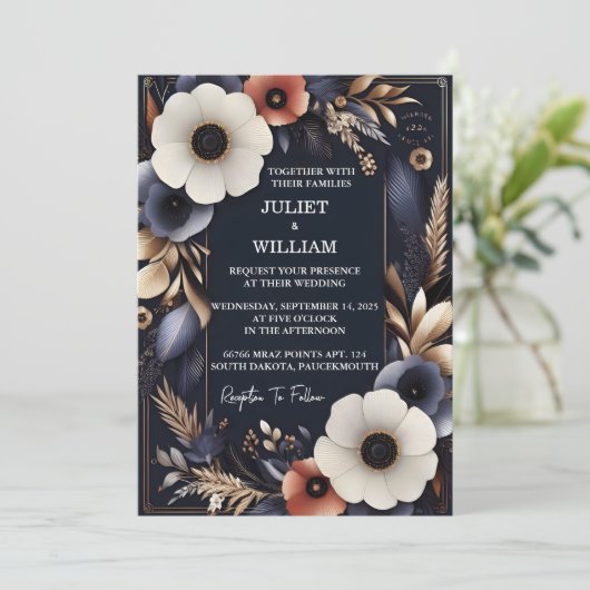 Hol dir preiswerte Hochzeit im Freien für stilvoll Einladung (Stehend Vorderseite)