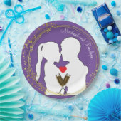 Hol einen Toast auf das glückliche Paar Elegance L Pappteller (Party)