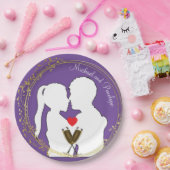 Hol einen Toast auf das glückliche Paar Elegance L Pappteller (Party)