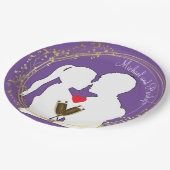 Hol einen Toast auf das glückliche Paar Elegance L Pappteller (Schrägansicht)