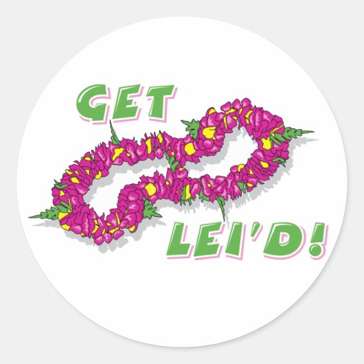 Hol Lei'd! (Lila) Runder Aufkleber (Vorderseite)