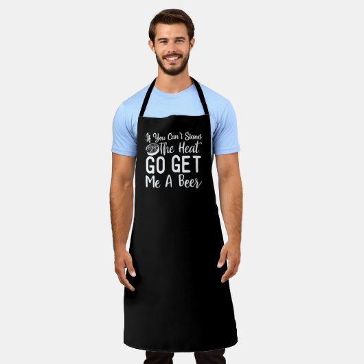 Hol mir eine Bier-GRILLEN große schwarze Schürze (Getragen)