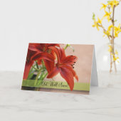 Hol Orange Tiger Lily Nah up Fotografie Karte (Gelbe Blume)