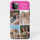 ¡Hola! 4 Fotomaterial Personalisiert leuchtend ros Case-Mate iPhone Hülle (Rückseite)