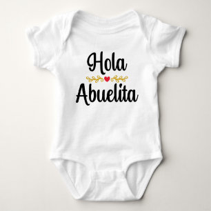 Hola abuelita baby strampler