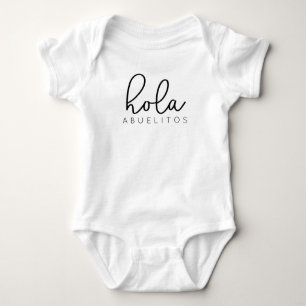 Hola Abuelitos Spanish Pregnancy Baby Ankündigung Strampler