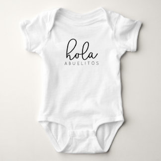 Hola Abuelitos Spanish Pregnancy Baby Ankündigung Strampler