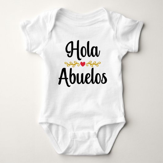 Hola Abuelos Ankündigung der spanischen Schwangers Baby Strampler (Vorderseite)