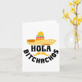 Hola Achos Funny Cinco De Mayo Mexican Karte (Gelbe Blume)