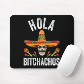 Hola Achos Shirt Funny Mexican Skull Cinco De Mayo Mousepad (Mit Mouse)