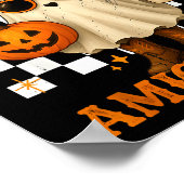 Hola Amighosts Funny Spanish Halloween Cowboy Ghos Poster (Ecke)