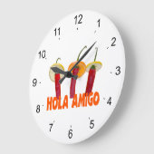 Hola Amigo Große Wanduhr (Winkel)