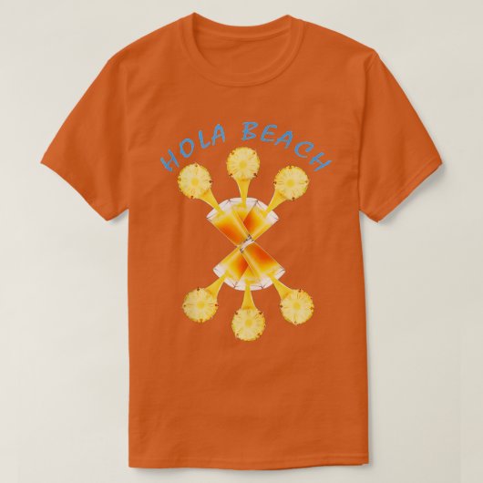 Hola Beach Funny Beach Vacation Summer, (11) T-Shirt (Design vorne)