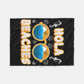 Hola Beach Urlaub Fleecedecke (Vorderseite (Horizontal))