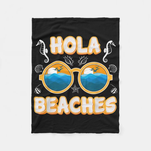 Hola Beach Urlaub Fleecedecke (Vorderseite)