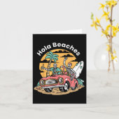 Hola Beaches Funny Summer Vacation Skelett Karte (Gelbe Blume)