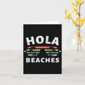 Hola Beaches Gönnt Funny Family Vacacation Beach S Karte (Gelbe Blume)