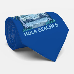 HOLA BEACHES lustiges Strandleben Sommer Krawatte