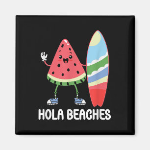 Hola Beaches Niedlich Kawaii Watermelon Surfboard  Magnet