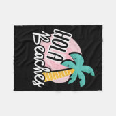 Hola Beaches Palm Tree Beach Sommerurlaub Geschenk Fleecedecke (Vorderseite (Horizontal))