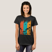 Hola Beaches Retro Surfing Summer Palm Tree Family T-Shirt (Vorne ganz)