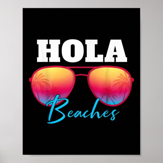 Hola Beaches Sommerurlaub Hawaii Poster (Vorne)