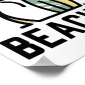 Hola Beaches Surfboard Funny Beach Vacation Poster (Ecke)