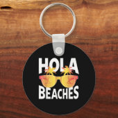 Hola Beaches Tropical Palm Trees Schlüsselanhänger (Vorderseite)