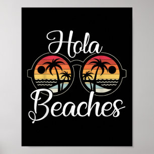 Hola Beaches Urlaub Hochzeit Hochzeitsreise Flitte Poster