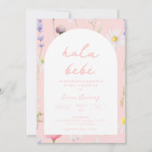 Hola Bebe Flor Invitación Spanien Einladung (Vorderseite)
