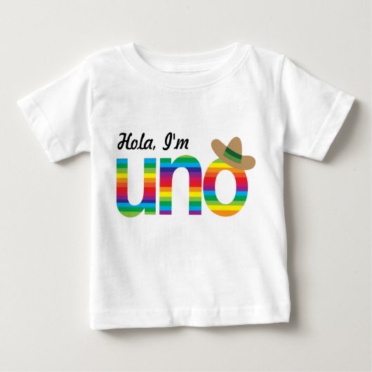 Hola, bin ich UNO! Baby T-shirt (Vorderseite)