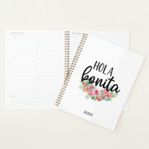 Hola Bonita Spanische Rose Typografie Chic Moderne