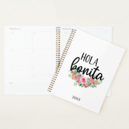 Hola Bonita Spanische Rose Typografie Chic Moderne Planer