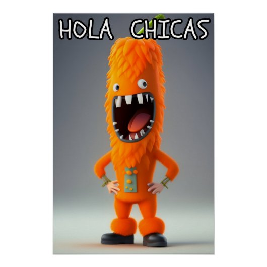 Hola Chicas - Zombie Karotte Poster (Vorderseite)