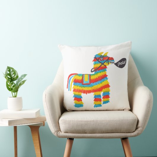¡HOLA! Funny Donkey Piñata sagt Hallo Kissen (Stuhl )