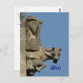 ¡Hola! - Grüße aus Barcelona Postkarte (Vorne/Hinten)
