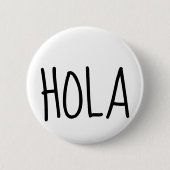 Hola Hello En Espanol Button (Vorderseite)