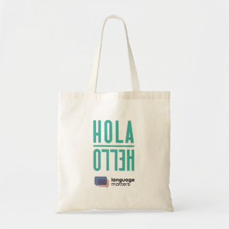 Hola/Hello Tote Bag by Language Matters Tragetasche