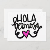 Hola hermosa / Hallo schön. Postkarte (Vorne/Hinten)