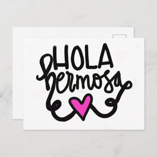 Hola hermosa / Hallo schön. Postkarte (Vorne/Hinten)