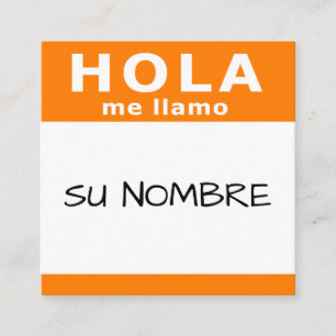 hola ihr name quadrat quadratische visitenkarte