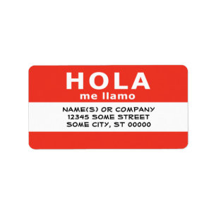 Hola me llamo adressaufkleber