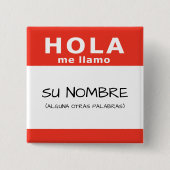 Hola me llamo button (Vorderseite)