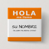 Hola me llamo button (Vorderseite)