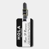 Hola me llamo (Neger) Gepäckanhänger (Vorderseite vertikal)