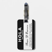 Hola me llamo (Neger) Gepäckanhänger (Rückseite vertikal)