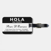 Hola me llamo (Neger) Gepäckanhänger (Rückseite horizontal)