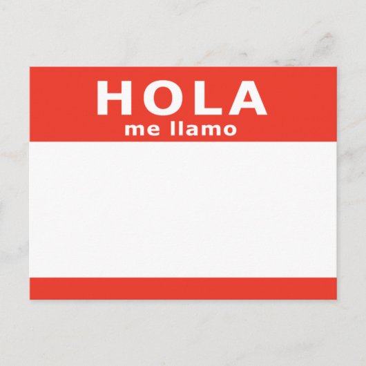 Hola me llamo postkarte (Vorderseite)
