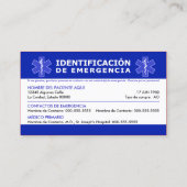 HOLA me llamo y tengo la demencia Visitenkarte (Rückseite)